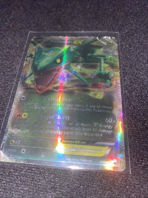 Pokémon TCG Rayquaza EX BW47 Ultra Rare Black Star Promo 2012 MP Damaged