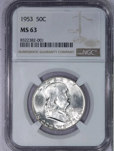 1953 Franklin Half Dollar 50C NGC MS63