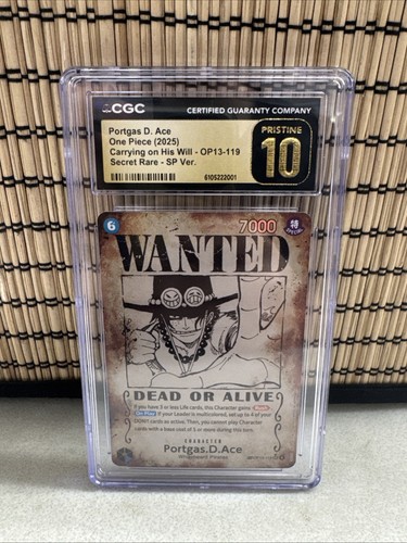 Portgas.D.Ace (Wanted Poster) graded CGC 10 for sale on eBay