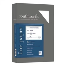 Southworth Credentials Collection Paper Diamond White 24lb Letter 500 Sheets
