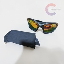 Oakley Pit Boss Sunglasses Black Silver Frame Orange Lens Vintage Rare