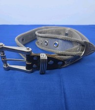 VTG 90's Silver Nanni Style Metal Mesh Studded Belt Paris Rome New York Plaques