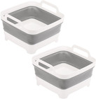 Collapsible Bucket 9L Sink for Kitchen Counter with Detachable Dish Drainer for 