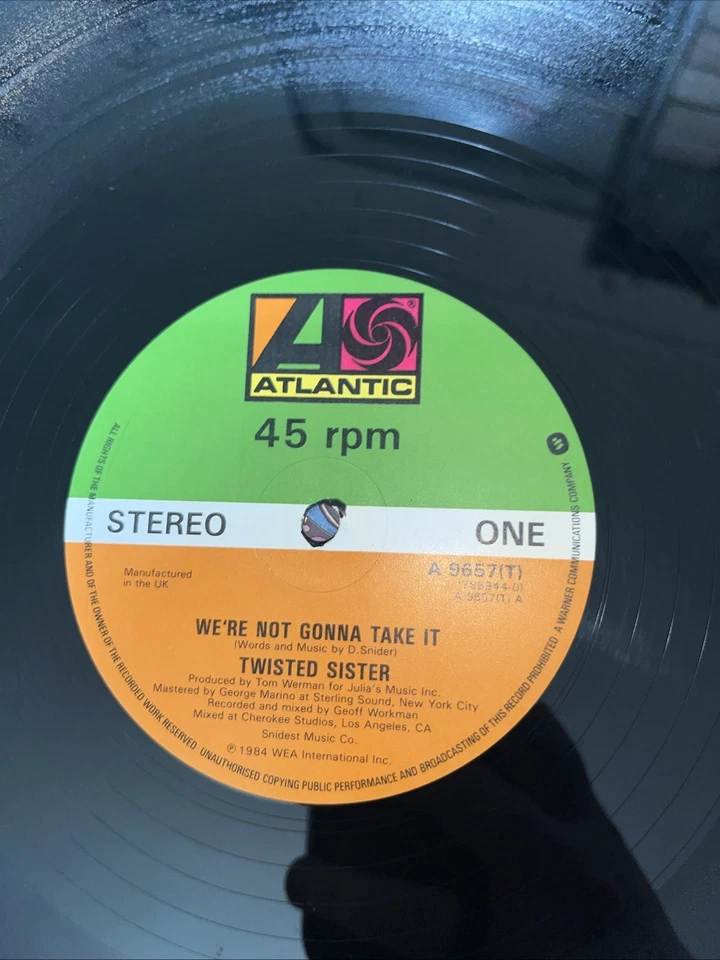 Twisted Sister - We’re Not Gonna Take It - 12” Vinyl Record Maxi-Single 1984 UK — 第 4/4 张图片
