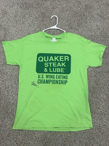 Darron Breeden Competitive Eating Autographed MLE Wing Eating Championship shirt