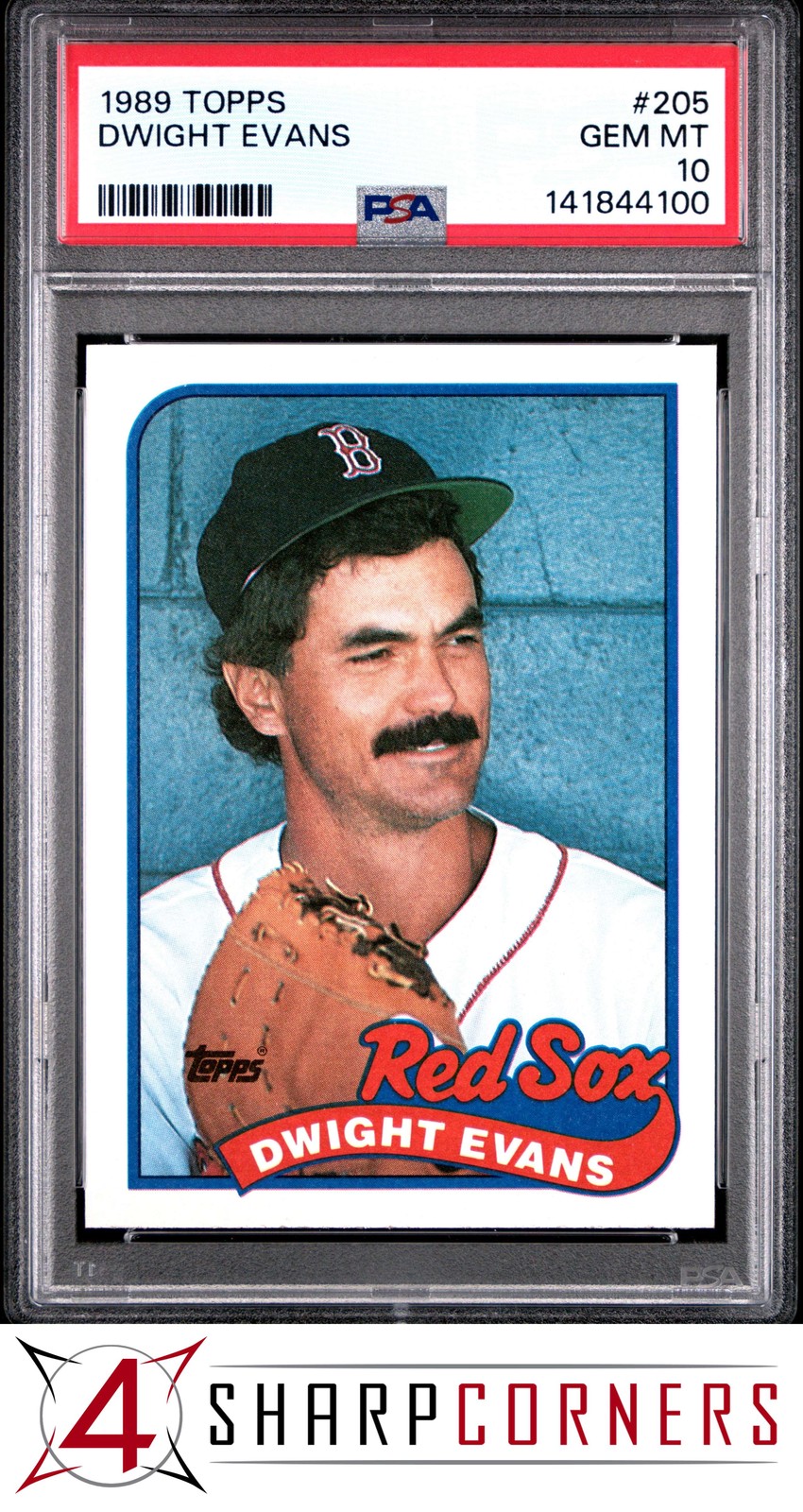 1989 TOPPS #205 DWIGHT EVANS RED SOX PSA 10
