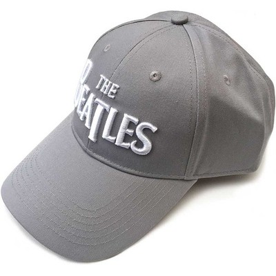 The Beatles Baseball Cap: White Drop T Logo (Grey) OFFICIAL NEU