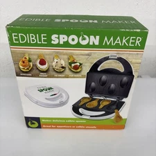 Edible Spoon Maker Machine-Bake Spoons That You Can Eat New Open Box