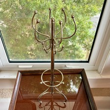 Vintage Silver Tone Mini Coat Rack Jewelry Stand or Display 16 Inch