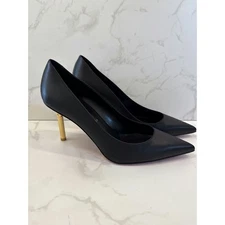 Christian Louboutin Masca Women's EUR 40 Black Leather Pointed Toe Pump Heel