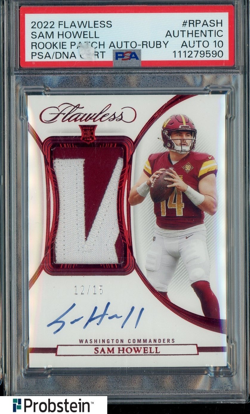 Sam Howell Panini Flawless Rookie Patch Autographs #RPASH Ruby