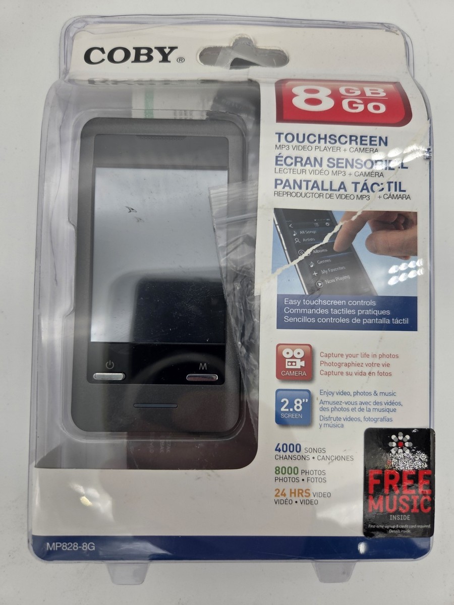Coby 8GB Go Touchscreen MP3 Video Player 2.8 Screen MP827-8G | eBay