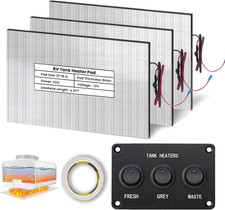 3 Pack RV Water Tank Heating Pad 12V/13.5V, 12"X18" RV Tank Heater Pad with Auto
