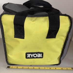 Ryobi Tool Bag ONLY Top Zip 9.5x10x6in Lime Green 2 Handles