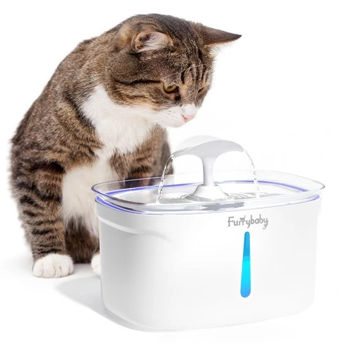 furrybaby Cat Water Fountain - 84oz/2.5L Automatic Pet Water Fountain for Cat...