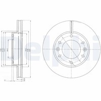 2X Delphi Bremsscheibe BG4137 FüR KIA Carnival VQ 3 Crdi