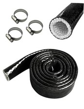 1/2" ID Heat Shielded Fire Thermo Armor Fire Sleeve Silicone 1/2" ID x 5FT