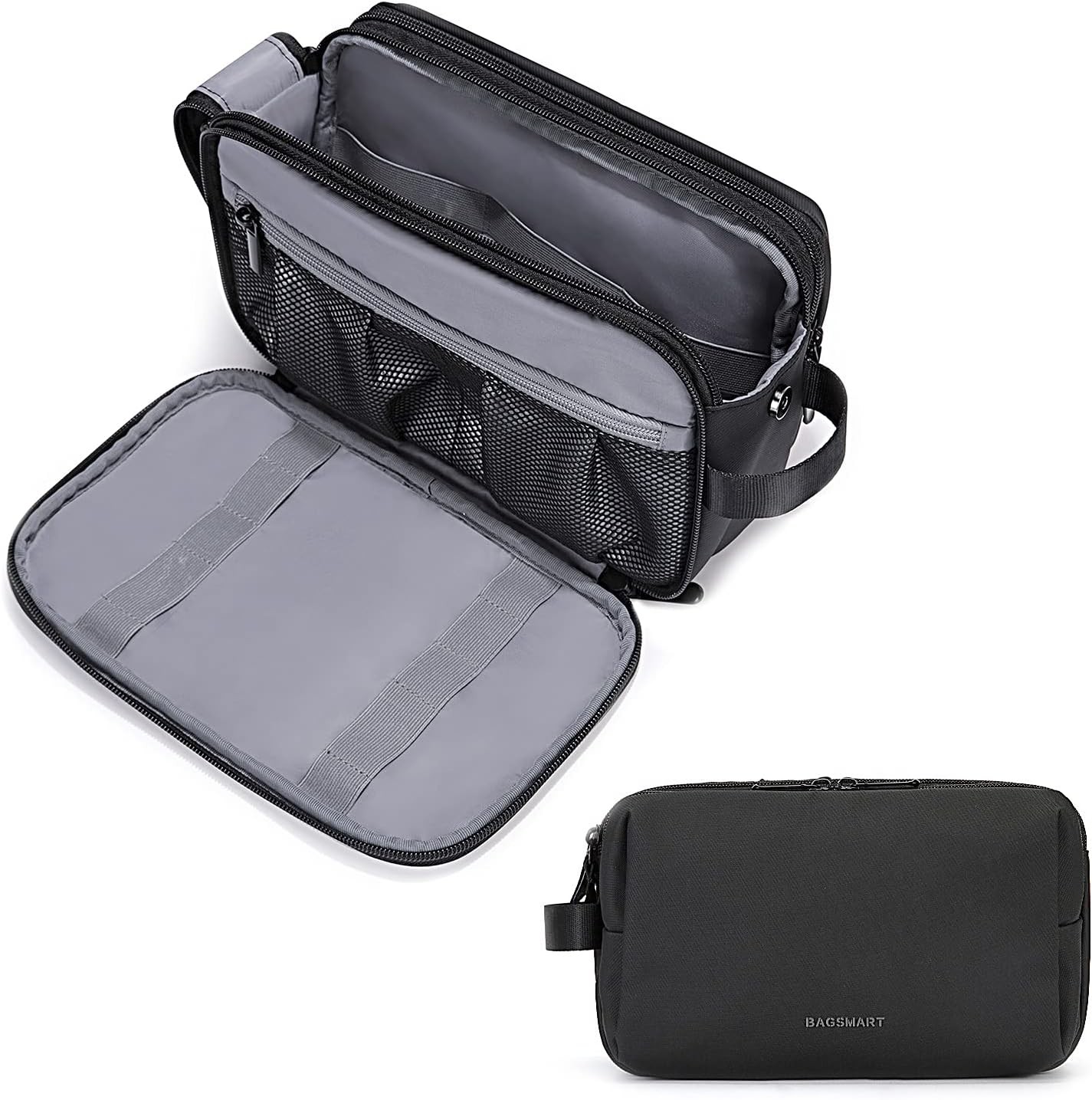 Men's Water-resistant Travel Toiletry Bag Shaving Organizer Dopp Kit