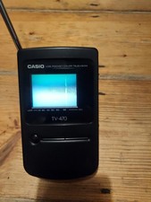 Casio TV-470D Pocket Colour TV Bundle + Boxed Selmar Active Antenna & Case