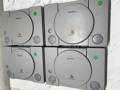 Vintage Lot of 4 Sony Playstation   Video Game Systems tested to power on