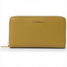 Moda Coccinelle Portafoglio Metallic Soft Donna Seagrass in Pelle