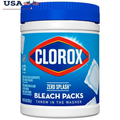 #ad Zero Splash Bleach Packs Laundry Pods Cleaning Solution Multi Surface 12 Count $9.91
