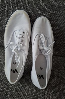 Vty Damen Sneaker Low Top Textil Schnürung Weiß EU 39 Freizeit