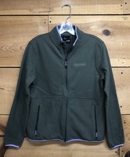 Marmot Fleece Full Zip Jacket Womens Size Small Outdoors Trail Hiking Green