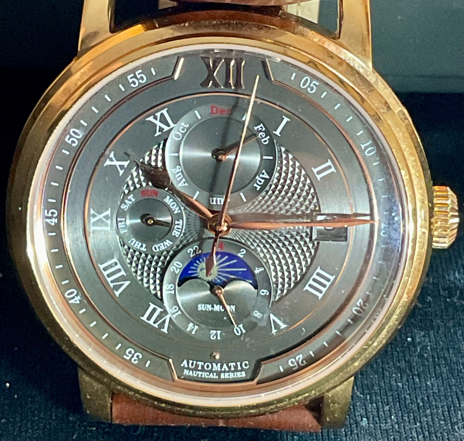 EUC Multifunction Automatic Borman Moon Phase Wat… - image 8