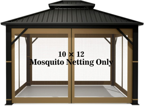 Gazebo Universal Replacement Mosquito Netting – Hugline 10´ X 12´ Outdoor Mesh