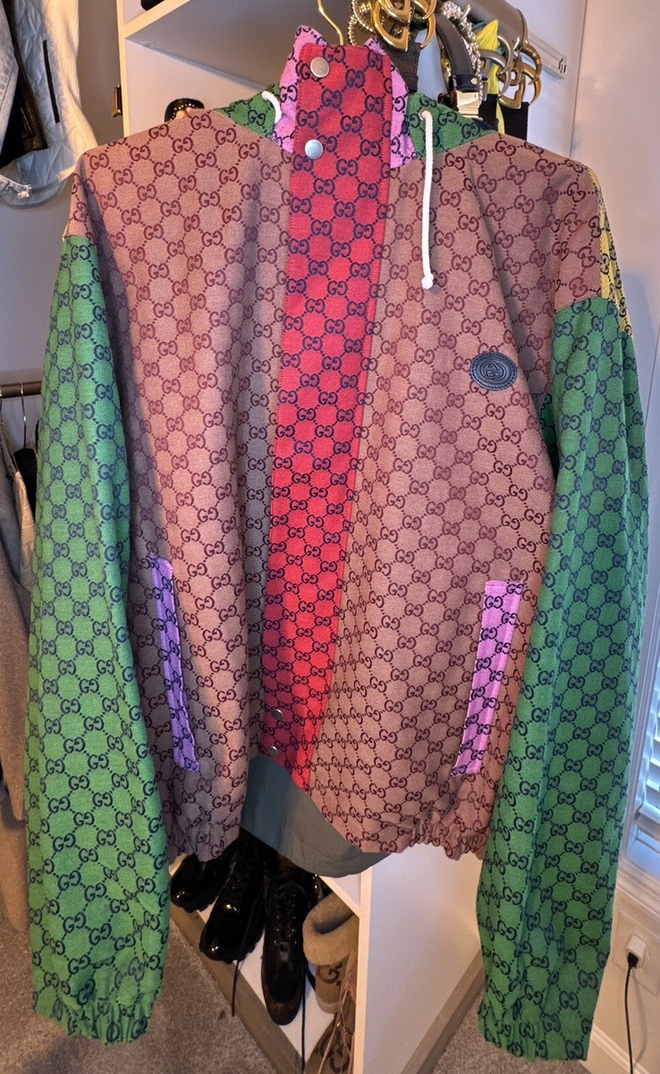 GUCCI Oversized Reversible Logo-Jacquard Canvas Hooded GUCCI Oversized Reversible Logo-Jacquard Canvas Hooded