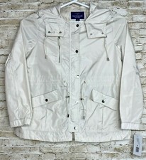 Mackintosh Women's Anorak Windbreaker Rain Jacket W/ Pockets Cream New With Tags