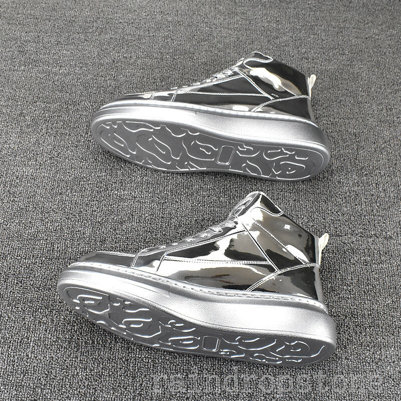 Hip Hop Mens Board Shoes Harajuku High Top Lace Up Breathable