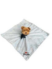 Carters Child of Mine Lovey Blue Bear Lovie Security Blanket Satin Plush Rattle