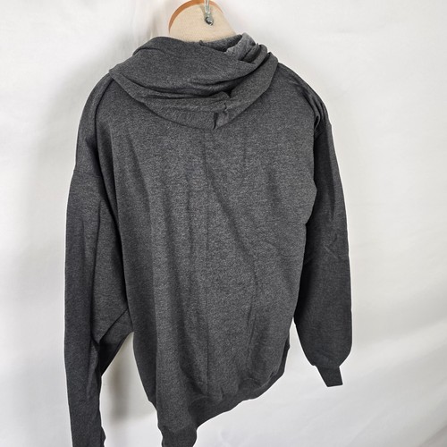 Hanes Hoodie Men's XL Charcoal Eco Smart Drawstring Zip Up Pockets NWT - Picture 13 of 15