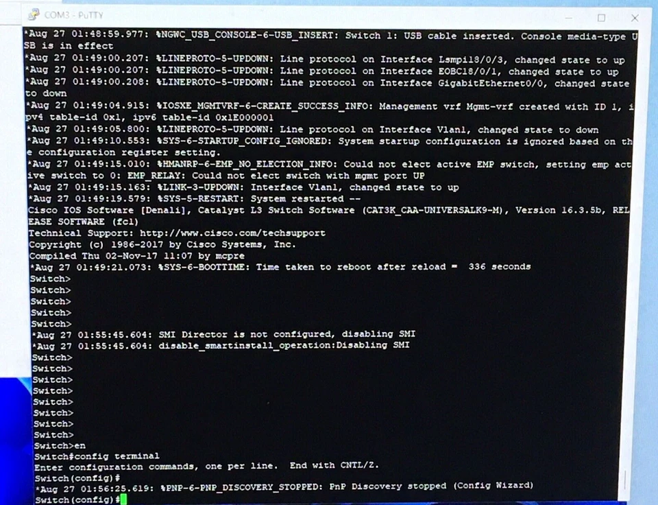 Cisco Catalyst 3650 WS-C3650-24TS 24 Port 4X1G Ethernet Switch RackearsPSU E5089 - Image 2 of 4