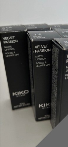 NUEVO EN CAJA PAQUETE KIKO MILANO X6 Velvet Passion lápiz labial x5 319 pinky ciruela 339 rojo bro - Imagen 8 de 8