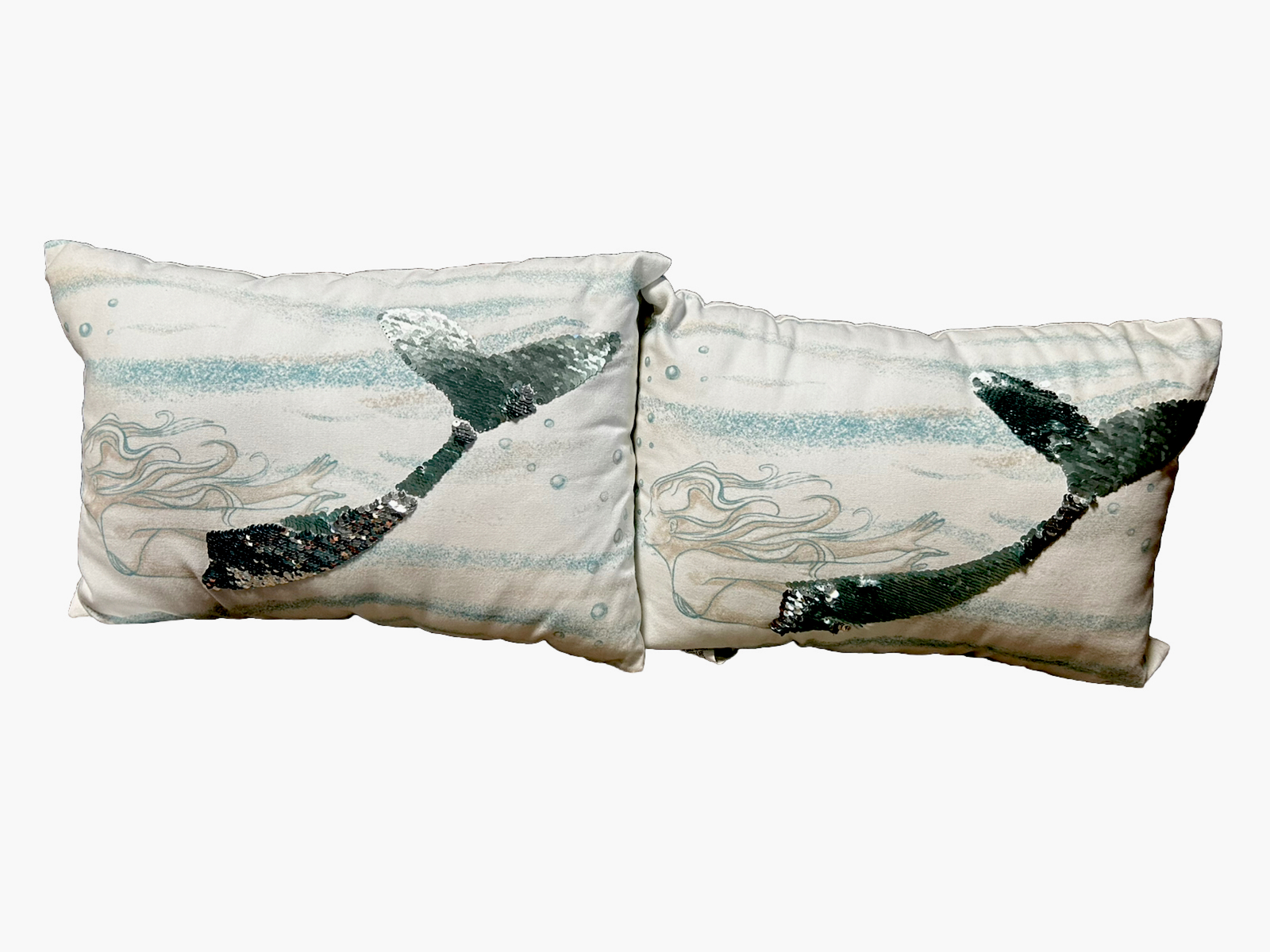 Throw Pillow 2 Decorative Mermaid Pillows-image