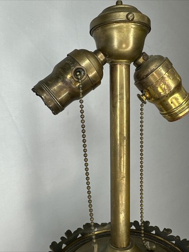 Antique French Brass Gilt Gothic Imperial Style Lamp, Clock w/ 2 Candelabras - Picture 5 of 24