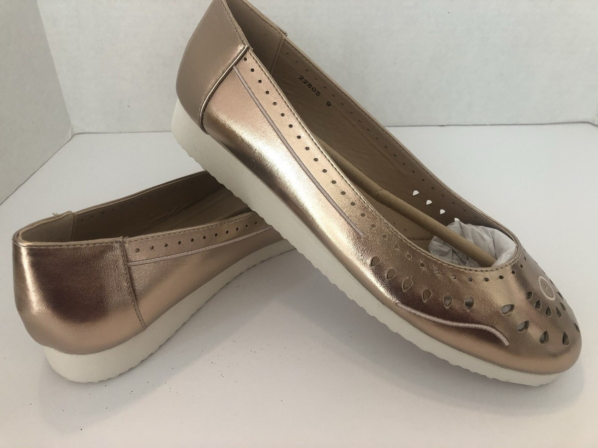Womens Cindra Laser Cut Shoes Sz 9 Comfort Sole Embroidered Rose