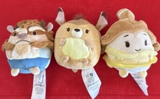 Disney Store UFUFY BELLE - BEAUTY and the BEAST Bambi 4.5  Plush Lot Set of 3
