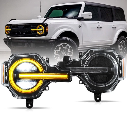 VLAND LED Headlights Assembly For 6th Gen Ford Bronco 2021-2024 U725 Front Lamps - Picture 16 of 16