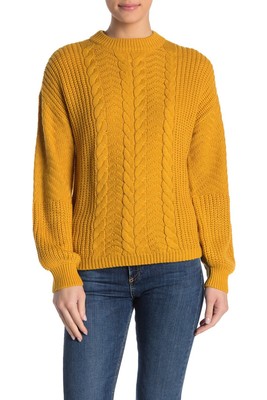 gold cable knit sweater