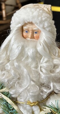 OLD WORLD SANTA/ ST NICHOLAS 18” Tree Topper Father Christmas Gold