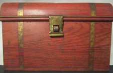 Große, alte Blechdose Jugendstil, Maß: 30x20x20 cm