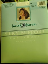 Pantyhose Size B White Control Top Sheer Support Jaclyn Smith Kmart Panty Hose