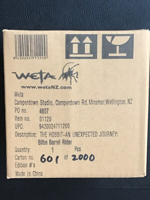 The Hobbit Bilbo Barrel Rider WETA Figur der Hobbit Mini Statue