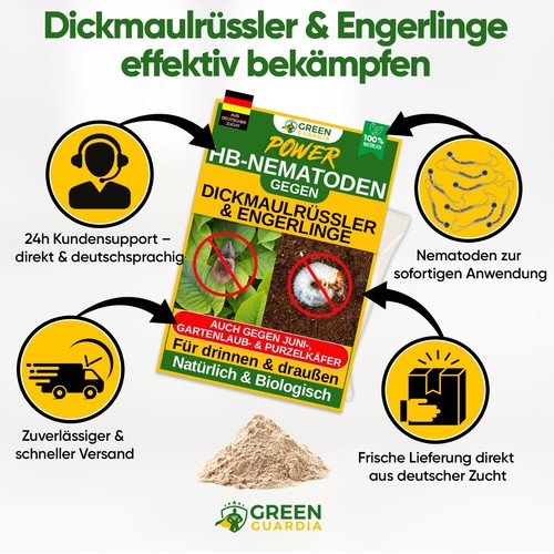 POWER HB-Nematoden gegen Dickmaulrüssler, Engerlinge bekämpfen, GREEN-GUARDIA - Bild 12 von 64