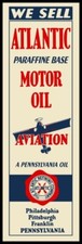 We Sell ATLANTIC Aviation Motor Oil Vertical NEW Sign 12x36" USA STEEL XL Size