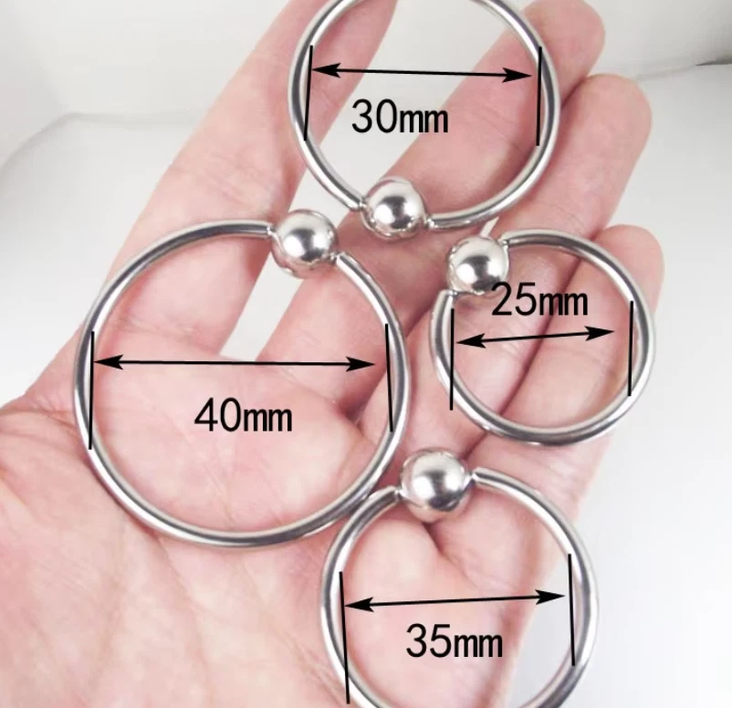 15-40mm CBR 12-6g Captive Bead Ring Genital PA Earring Big Size Heavy Gauge BCR - image 2 of 4